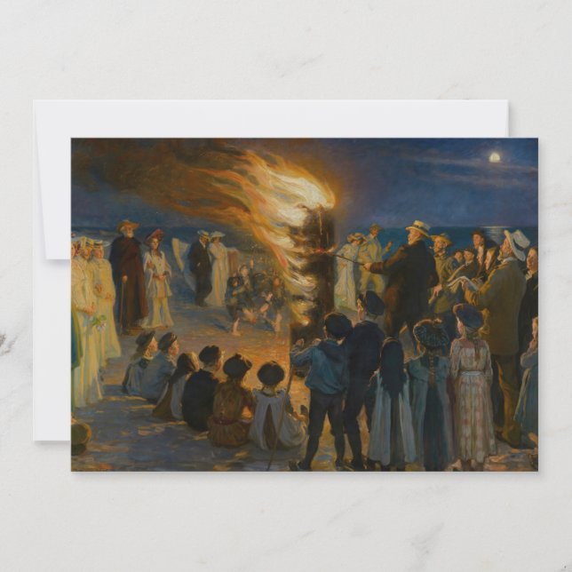 Peder Severin Kroyer - Midsummer's Eve Bonfire Invitation (Front)
