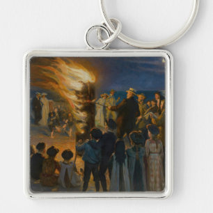 Peder Severin Kroyer - Midsummer's Eve Bonfire Key Ring