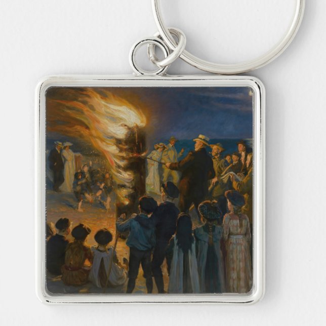Peder Severin Kroyer - Midsummer's Eve Bonfire Key Ring (Front)