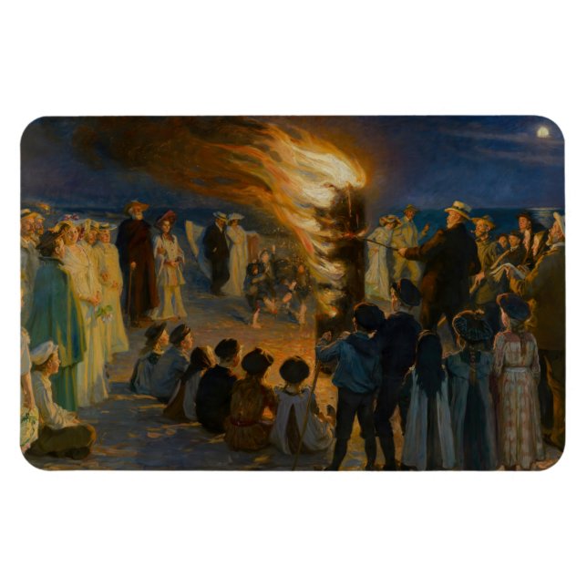 Peder Severin Kroyer - Midsummer's Eve Bonfire Magnet (Horizontal)