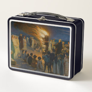 Peder Severin Kroyer - Midsummer's Eve Bonfire Metal Lunch Box