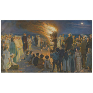 Peder Severin Kroyer - Midsummer's Eve Bonfire Tablecloth