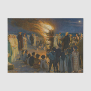 Peder Severin Kroyer - Midsummer's Eve Bonfire Tissue Paper