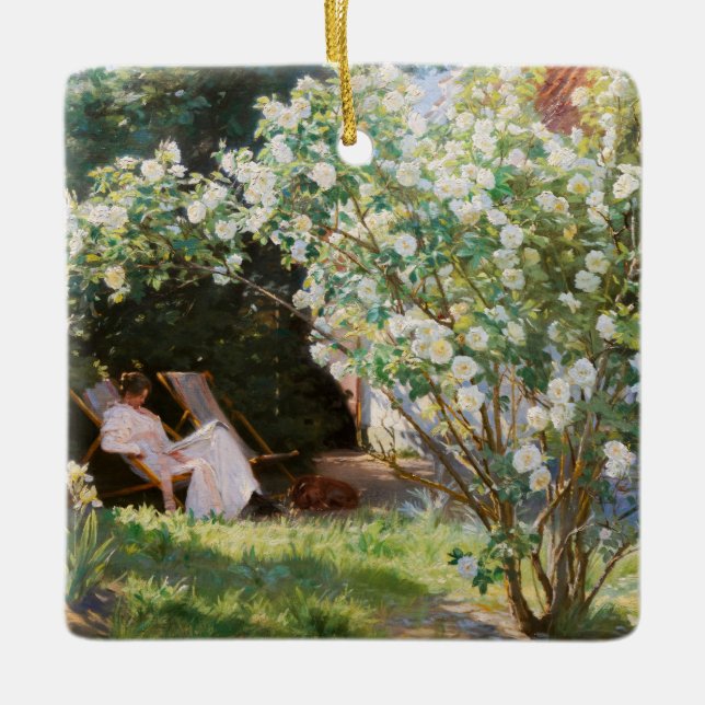 Peder Severin Kroyer - Roses Ceramic Ornament (Front)