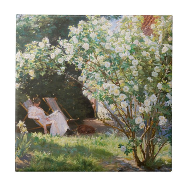 Peder Severin Kroyer - Roses Ceramic Tile (Front)