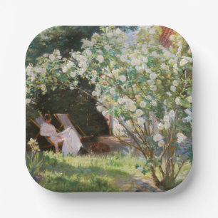 Peder Severin Kroyer - Roses Paper Plate