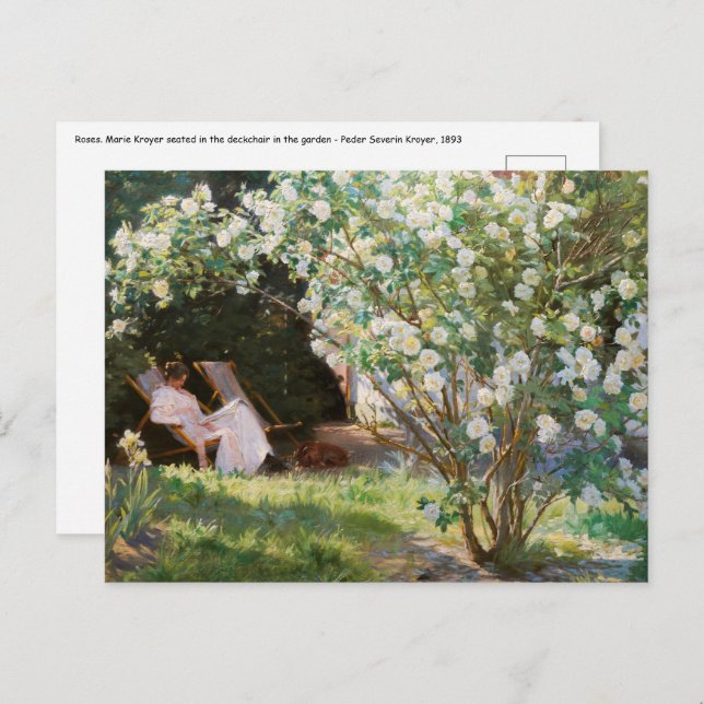 Peder Severin Kroyer - Roses Postcard (Front/Back)