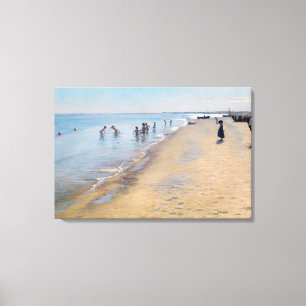 Peder Severin Kroyer - Summer Day at Skagen Beach Canvas Print