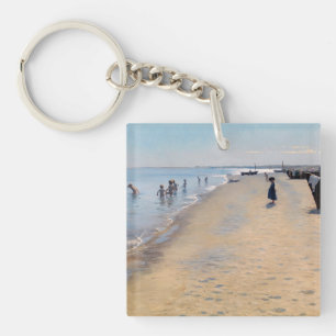 Peder Severin Kroyer - Summer Day at Skagen Beach Key Ring