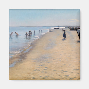 Peder Severin Kroyer - Summer Day at Skagen Beach Magnet