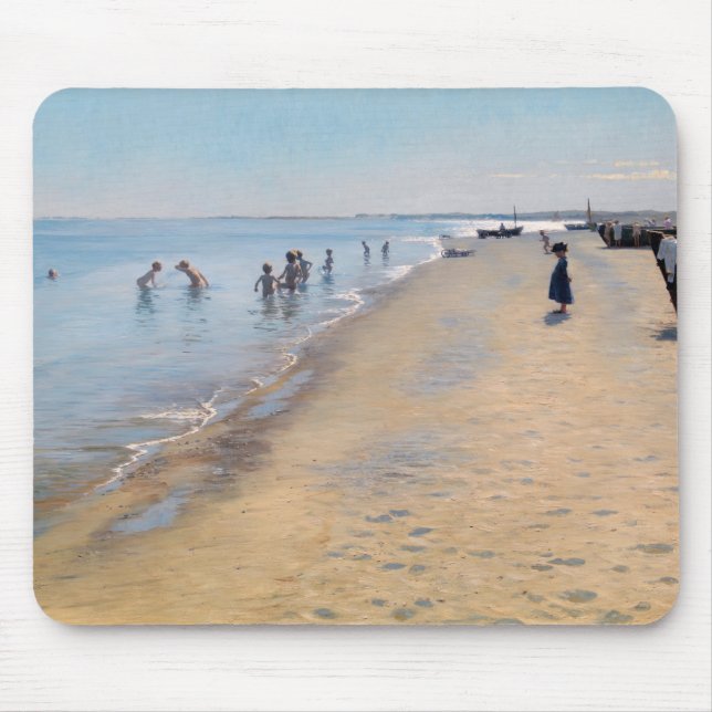 Peder Severin Kroyer - Summer Day at Skagen Beach Mouse Pad (Front)