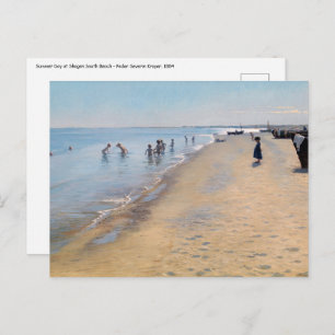 Peder Severin Kroyer - Summer Day at Skagen Beach Postcard
