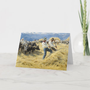 Peder Severin Kroyer - Threshing in the Abruzzi Card