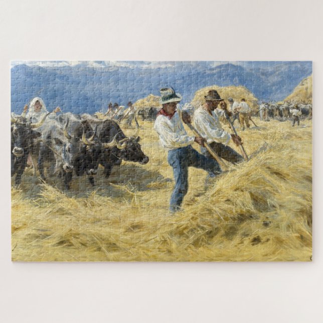 Peder Severin Kroyer - Threshing in the Abruzzi Jigsaw Puzzle (Horizontal)