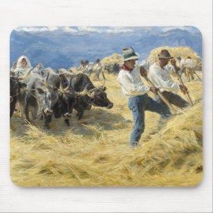 Peder Severin Kroyer - Threshing in the Abruzzi Mouse Pad