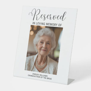 Pedestal Memorial Sign for Wedding Reserved Chair