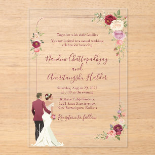 Pedestal Sign Acrylic Invitations