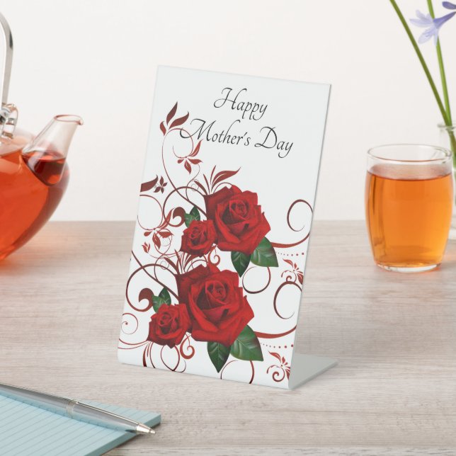 Pedestal Sign, Happy Mother's Day Pedestal Sign (In SItu)