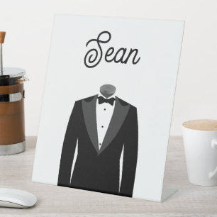 Pedestal Sign - His Husband Tuxedo - Add Name