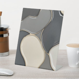 Pedestal sign in stylish abstract graphic