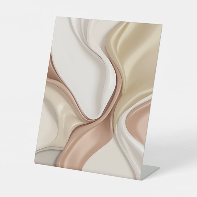 Pedestal sign in stylish abstract graphic (Front)