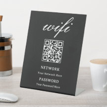 Pedestal Sign | Modern Wifi Password Network