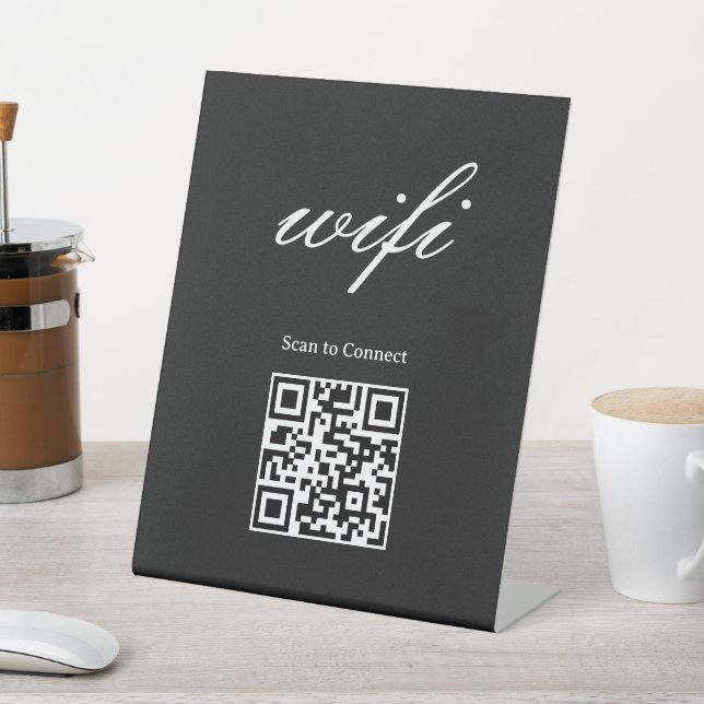  Pedestal Sign | Modern Wifi Qr Code (In SItu)