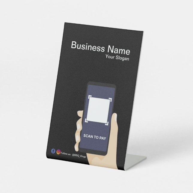 Pedestal Sign Professional Pedestal sign QR Code (Front)