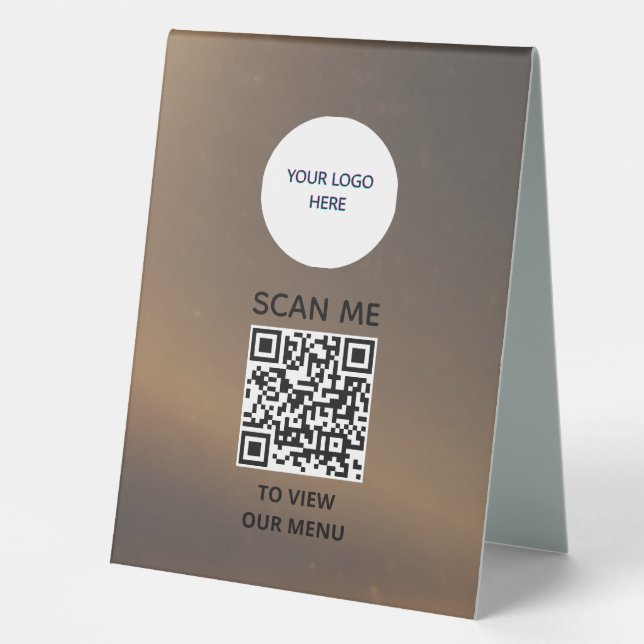 Pedestal Sign – QR Menu Display (Front)