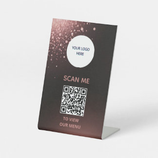 Pedestal Sign – QR Menu Display