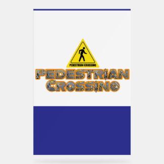 Pedestrian Crossing Urban Safety Art Acrylic Sign