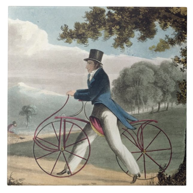 Pedestrian Hobbyhorse, from Ackermann's Repository Tile (Front)