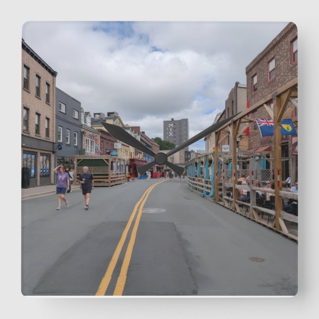 Pedestrian Mall  Square Wall Clock (Front)