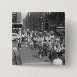 Pedestrians 15 Cm Square Badge