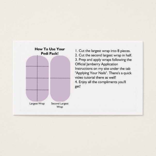 Pedi Pack Cards (Front)