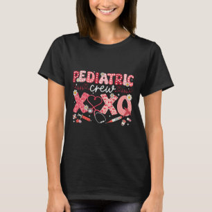 Pediatric Crew Nurse Valentine Peds Squad Nursing T-Shirt