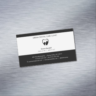 Pediatric Dentist   Dental Practice Magnetic Business Card