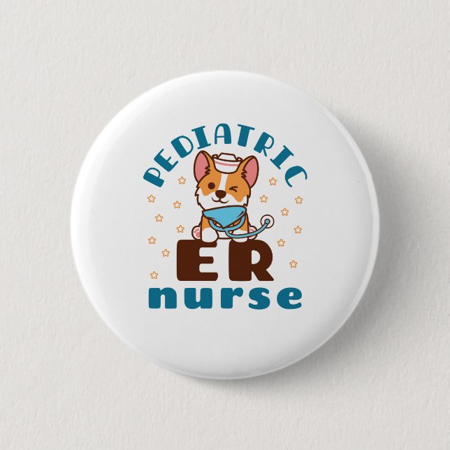 Pediatric ER Nurse 6 Cm Round Badge (Front)