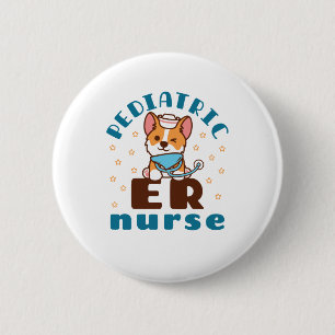 Pediatric ER Nurse 6 Cm Round Badge