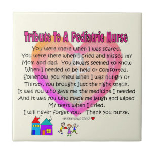 Pediatric Nurse Appreciation Ceramic Tile