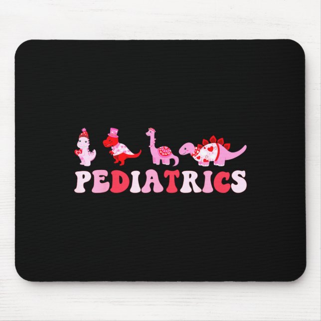 Pediatric Nurse Peds Nursing Cute Dinosaurs Valent Mouse Pad (Front)