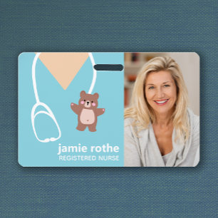 Pediatric Nurse Photo ID Badge