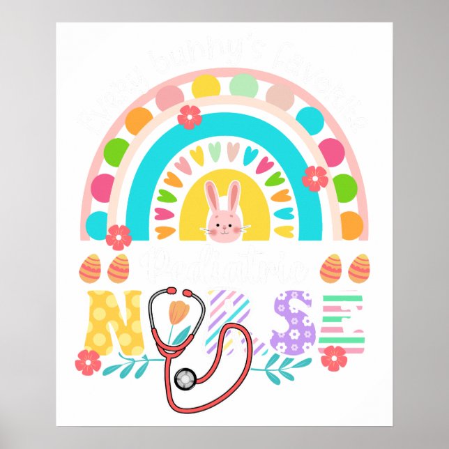 pediatric nurse, retro, vintage poster (Front)