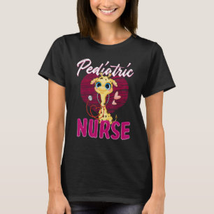 Pediatric Nurse TShirt RN Shirt Pediatrics Giraffe