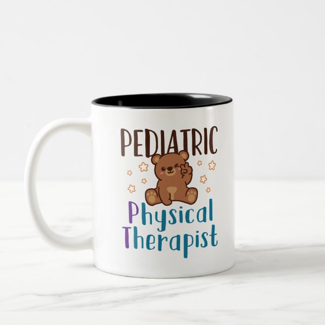 Pediatric Physical Therapist Two-Tone Coffee Mug (Left)