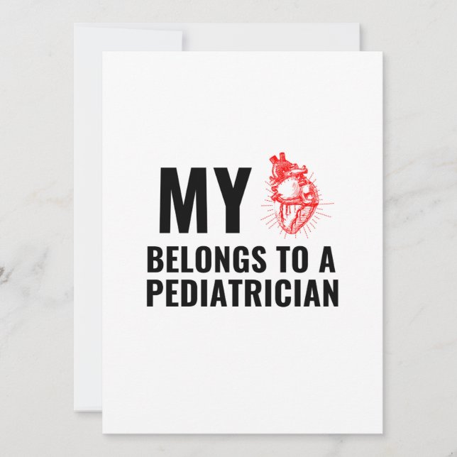 Pediatrician doctor funny heart holiday card (Front)