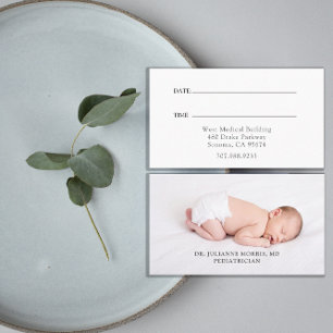 Pediatrician Photo Appointment Card