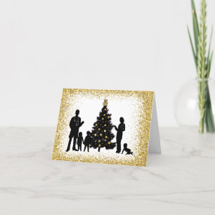 Pediatricians Silhouette Christmas Greeting Card