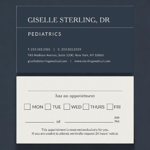 Pediatrics Doctor Office Appointment Reminder Card