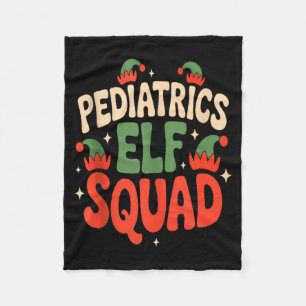 Pediatrics Elf Squad Funny Christmas Tank Top Fleece Blanket